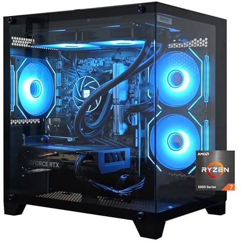 Gaming PC Desktop Computer, Ryzen 7 5700X,RTX 4060,32GB DDR4 RAM and 1TB M.2 NVMe SSD,WiFi6E+BT5.3, 240 Liquid Cooler, ARGB Fans,Game Design Office (R7 5700X / RTX 4060 / 32GB DDR4 / 1TB SSD) Gaming PC Desktop Computer, Ryzen 7 5700X,RTX 4060,32GB DDR4 RAM and 1TB M.2 NVMe SSD,WiFi6E+BT5.3, 240 Liquid Cooler, ARGB Fans,Game Design Office (R7 5700X / RTX 4060 / 32GB DDR4 / 1TB SSD)
